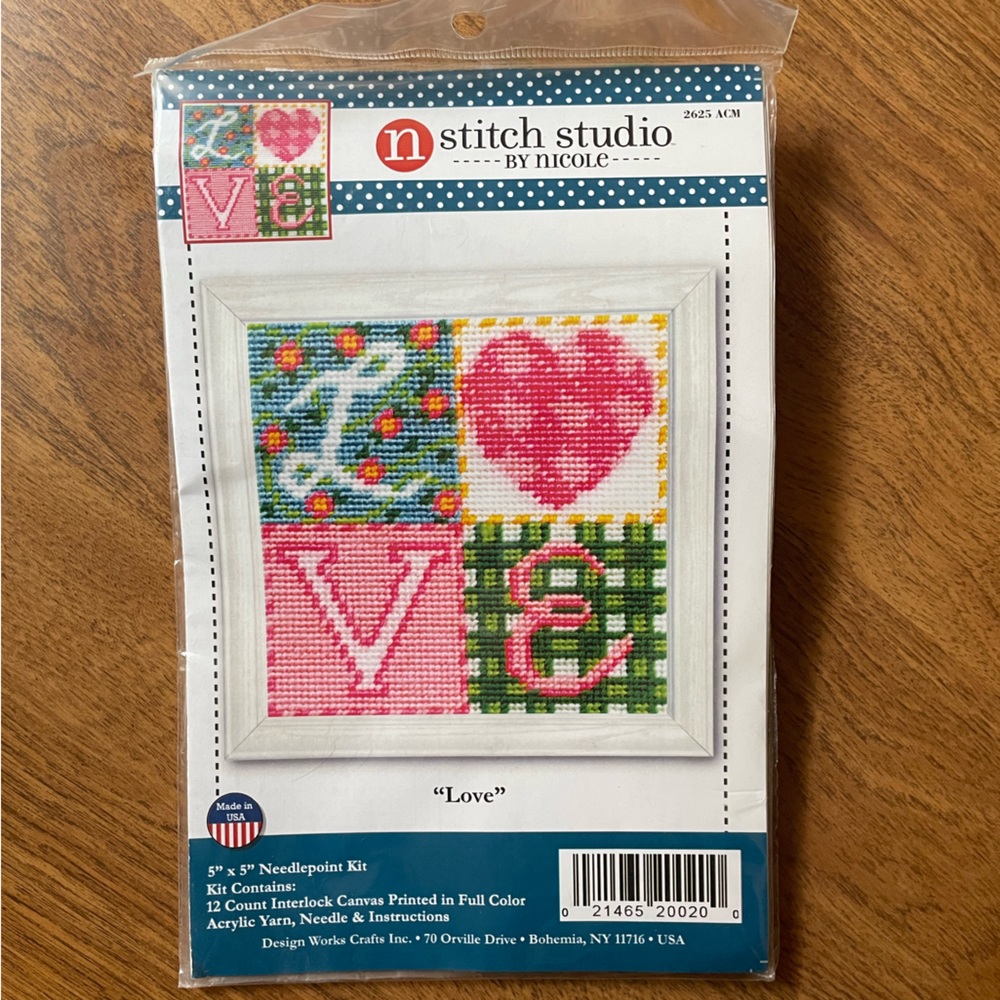 NWT: “Love” Needlepoint Kit